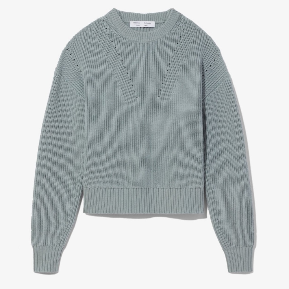 Proenza Schouler White Label Merino Wool Crewneck Sweater
